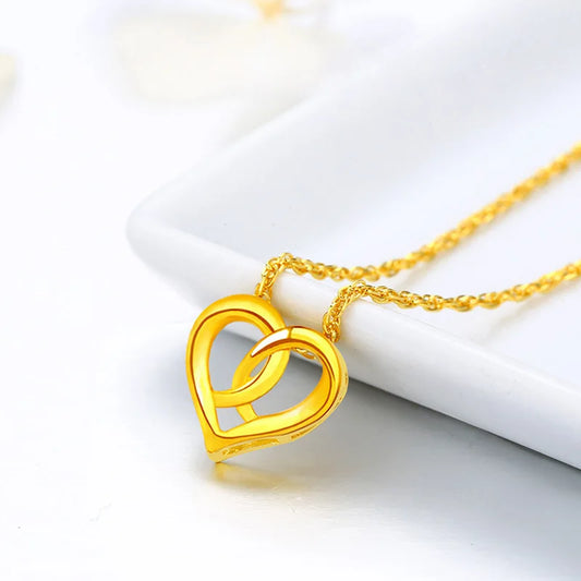 18k Yellow Gold Pendants Necklace for Women