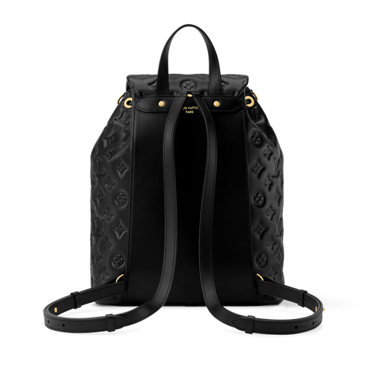 Louis Vuitton Coussin Backpack MM Padded Monogram Calfskin Leather Gold Chain