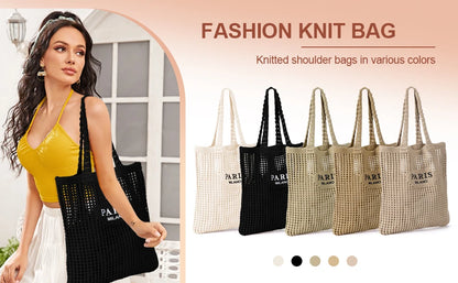 Stylish straw beach bag for women