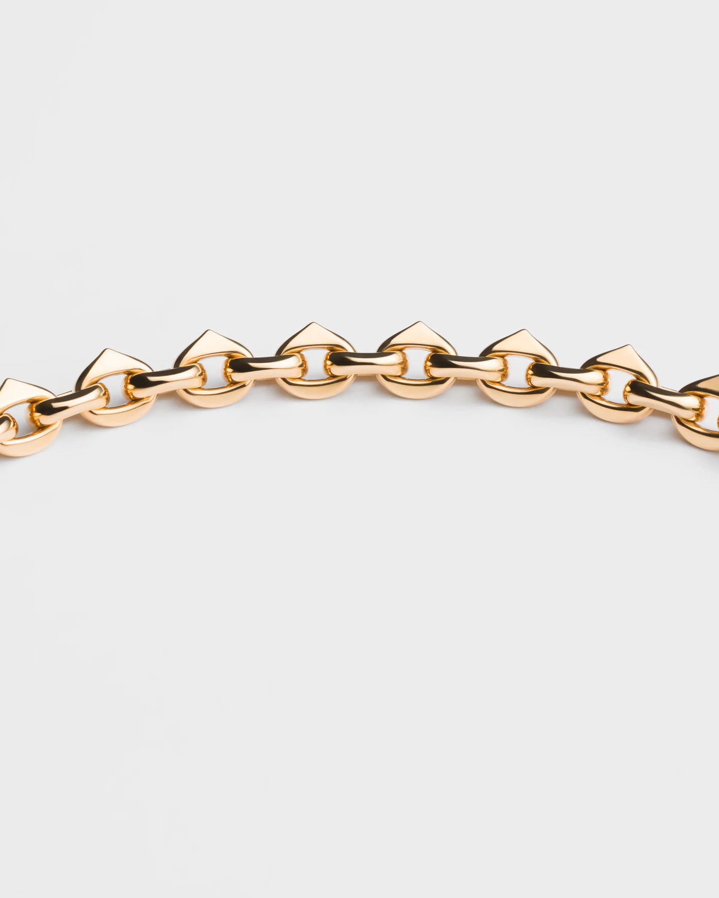 Prada 18kt Recycled Yellow Gold Triangle Link Necklace | Bold Italian Fine Jewelry